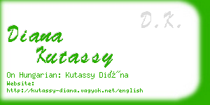 diana kutassy business card